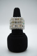 925 Silver and VVS Moissanite Baguette Ring