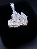 925 Silver and VVS Moissanite Allah Pendants