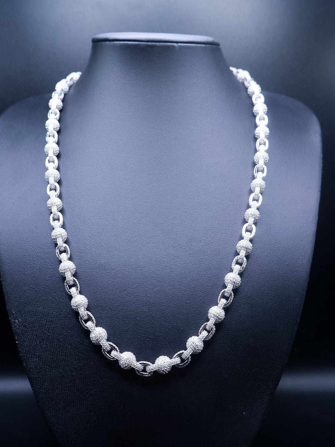 925 Silver and VVS Moissanite Ball Necklace