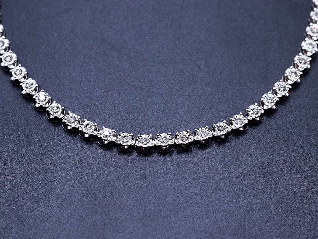 Natural Diamond White Gold Round Bracelets
