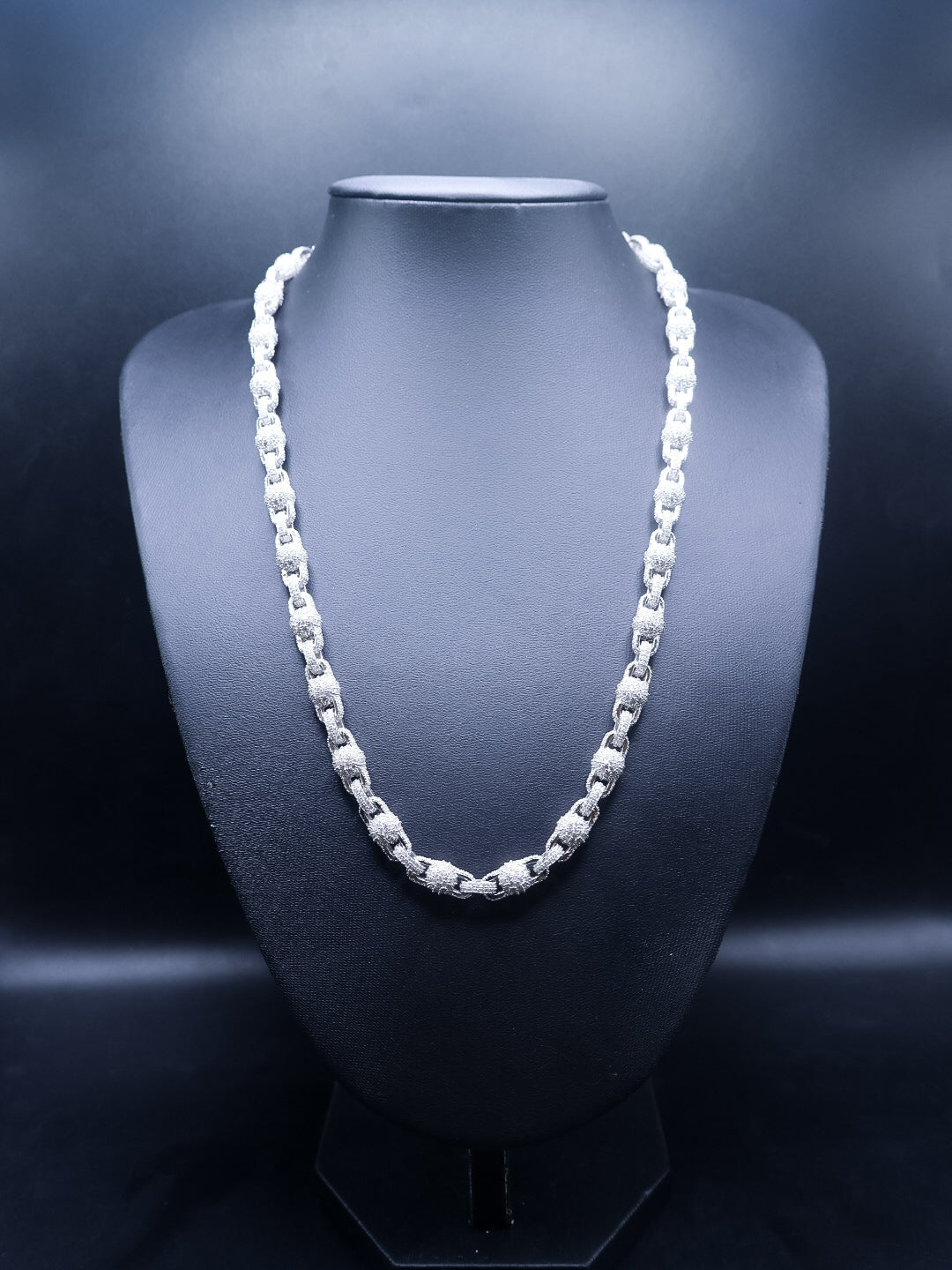 925 Silver and VVS Moissanite Ball Necklace