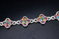925 Silver and Moissanite Multi-Color Clover Bracelet