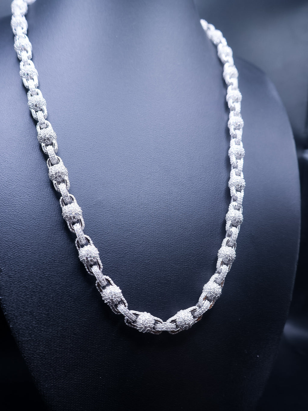 925 Silver and VVS Moissanite Ball Necklace