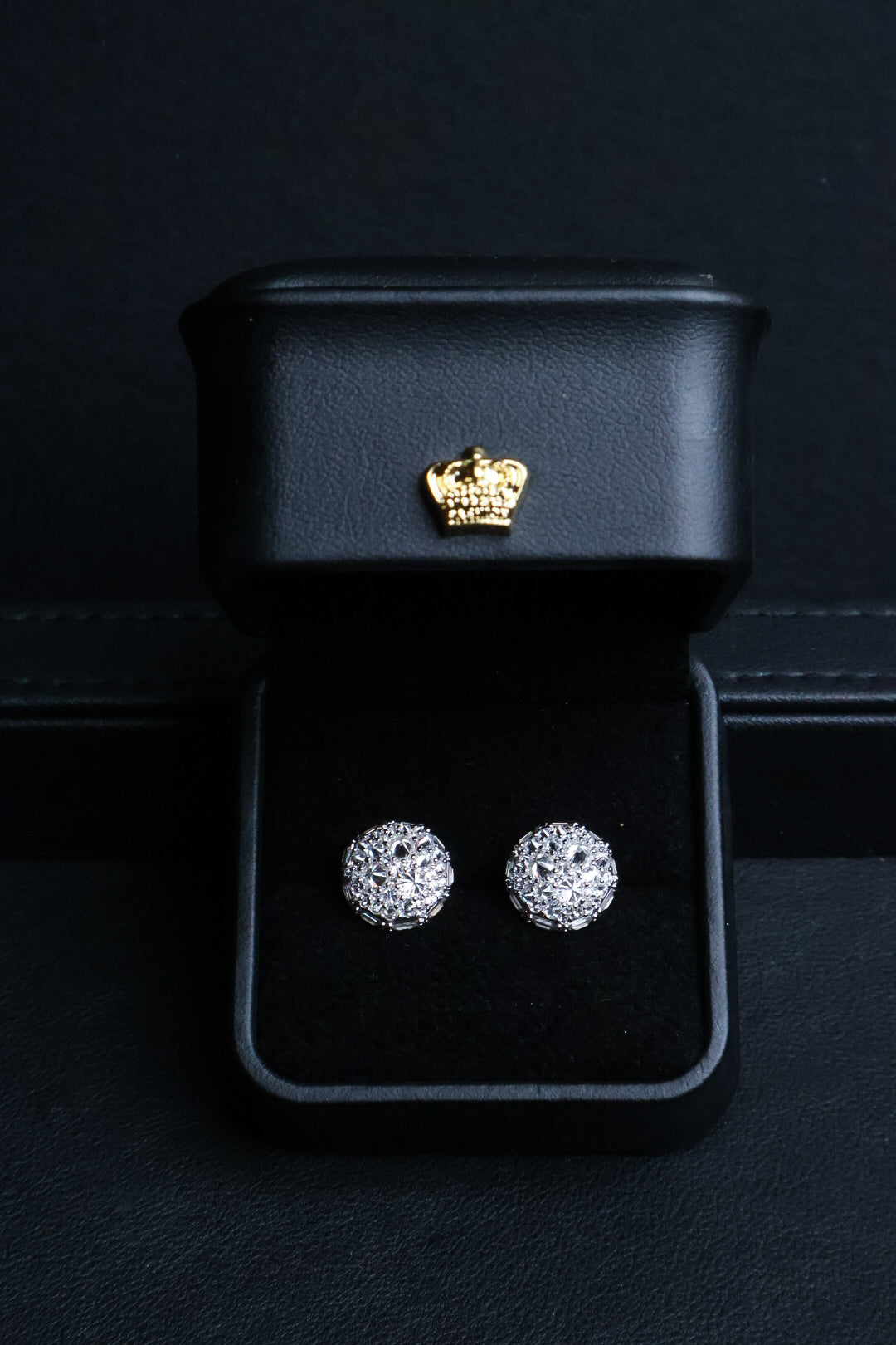 Round Diamond Crystal Studs