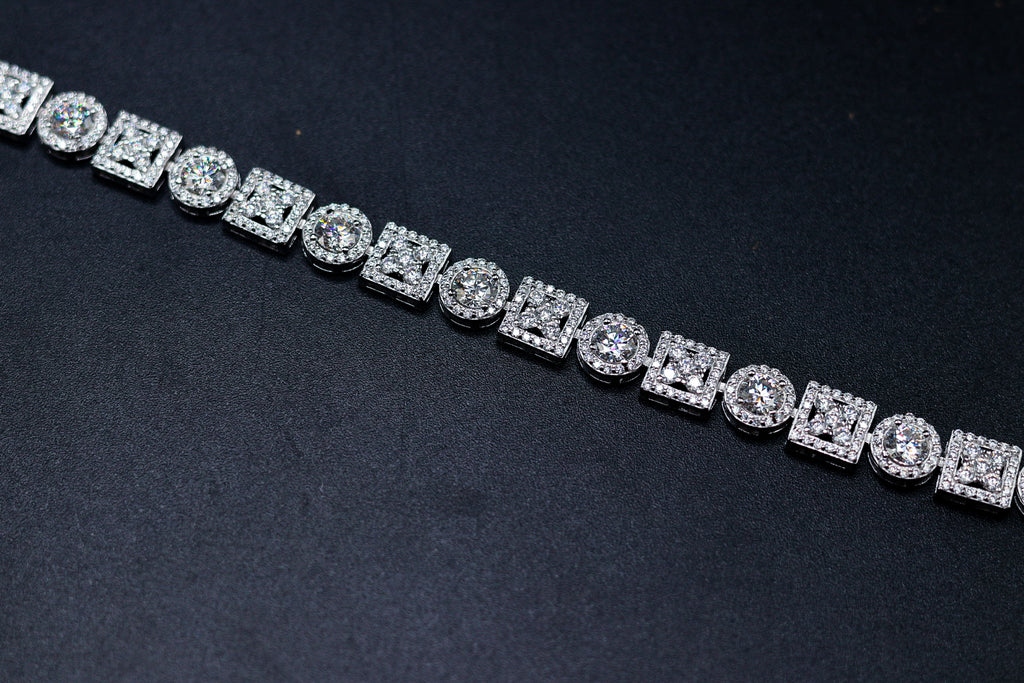 925 Silver and VVS Moissanite  Bracelet