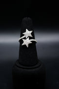 925 Silver and VVS Moissanite Star Rings