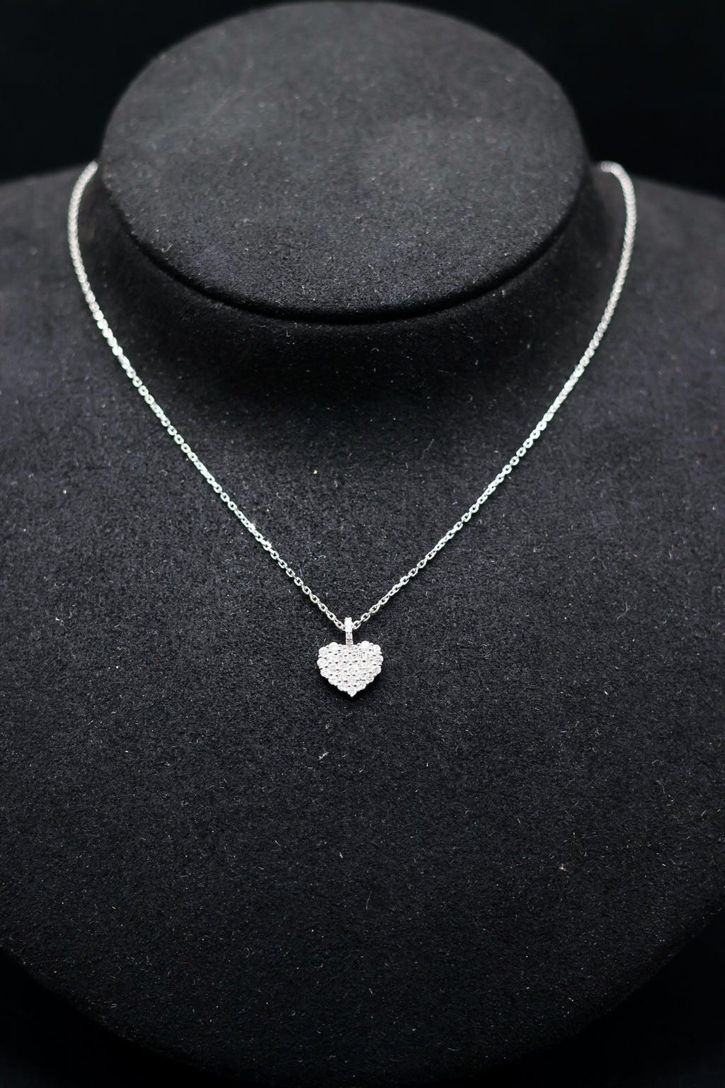 Lab Grown Diamond  Female Closed Heart Necklace