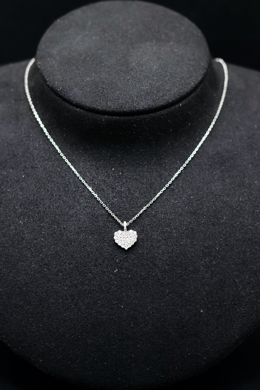 Lab Grown Diamond  Female Closed Heart Necklace