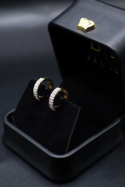 10KT 0.40 CT Yellow Gold Natural Diamond Earrings