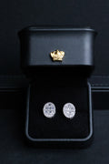 Oval Crystal Studs