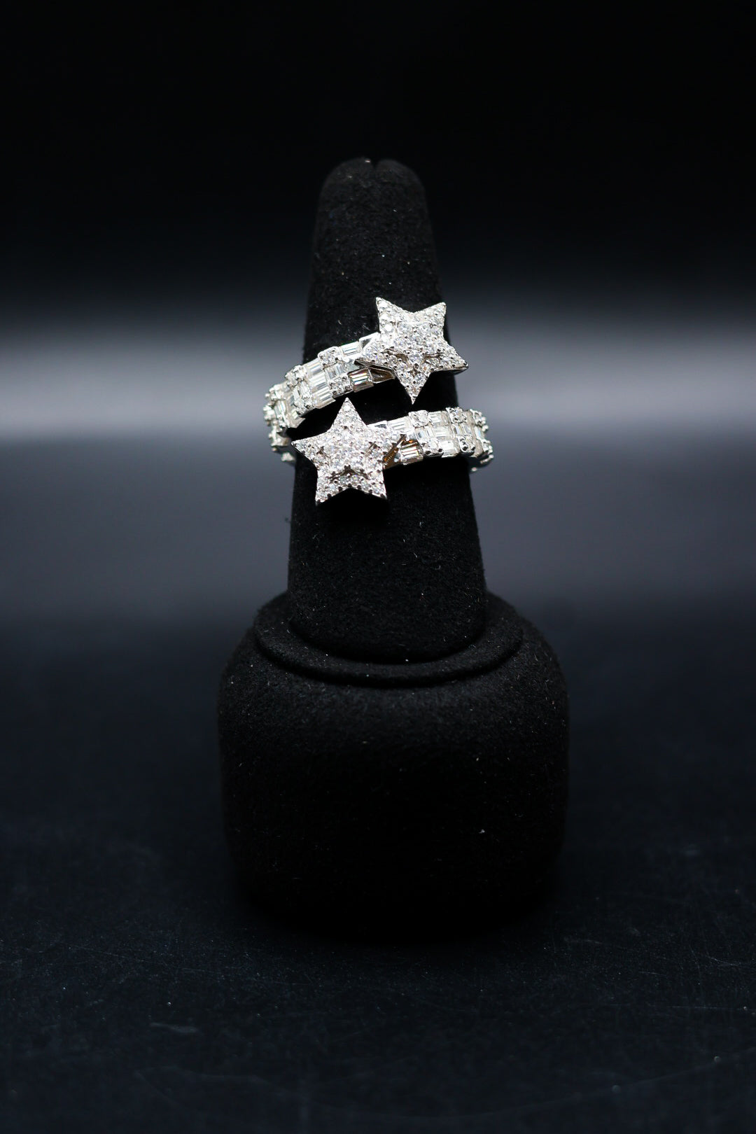 925 Silver and VVS Moissanite Star Rings