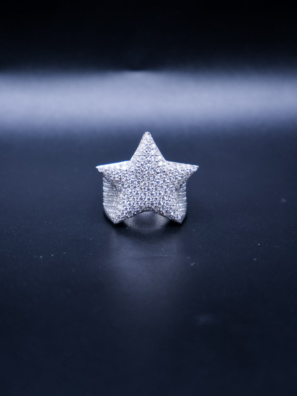 925 Silver and VVS Moissanite Star Rings