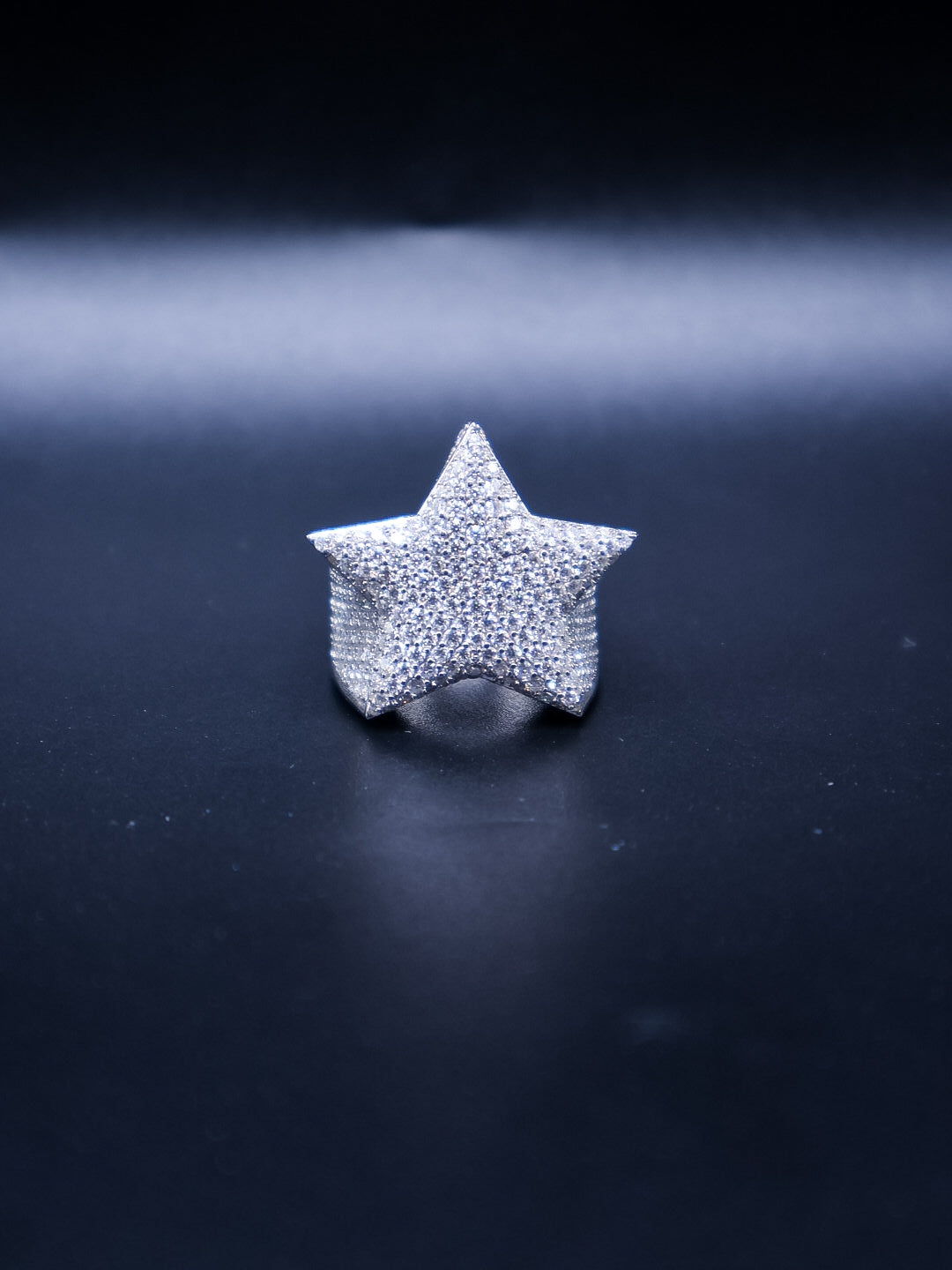 925 Silver and VVS Moissanite Star Rings