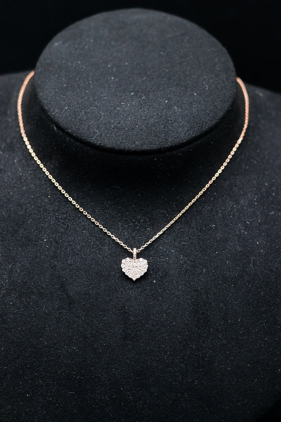 Lab Grown Diamond  Female Closed Heart Necklace