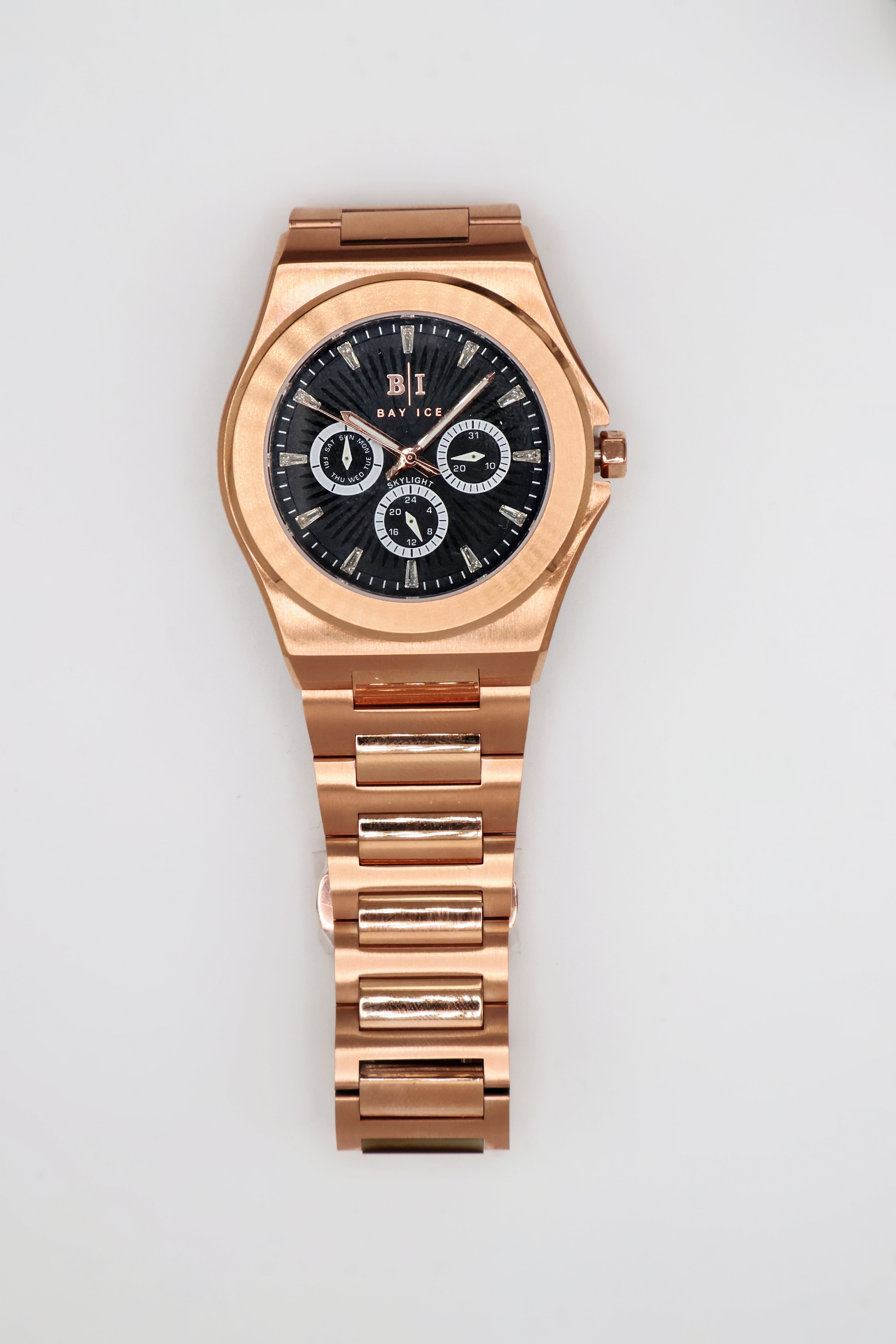 Bay Ice Skylight Watch - Rose Gold and Black Dial
