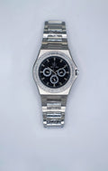Diamond Baguette - Bay Ice Skylight Stardust Watch in Silver and Black Dial
