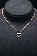Lab Grown Diamond  Female Open Heart Necklace