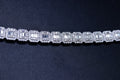 925 Silver and VVS Moissanite Baguette Bracelet