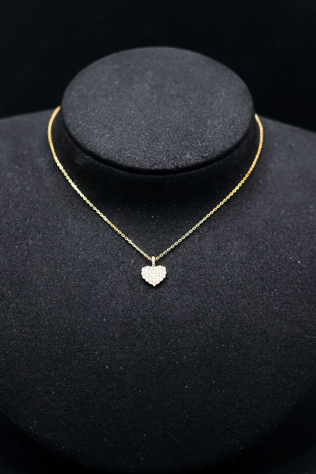 Lab Grown Diamond  Female Closed Heart Necklace