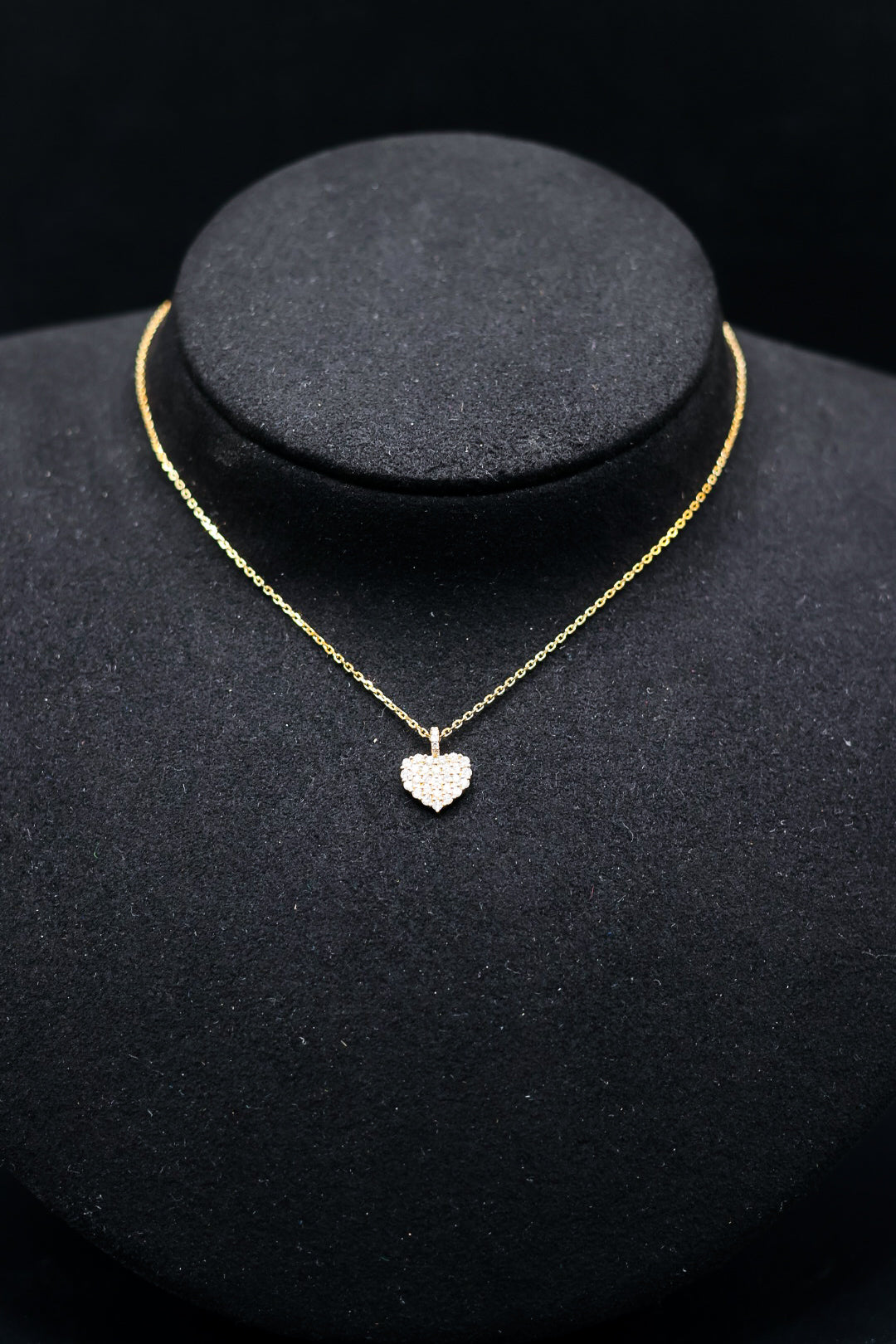 Lab Grown Diamond  Female Closed Heart Necklace