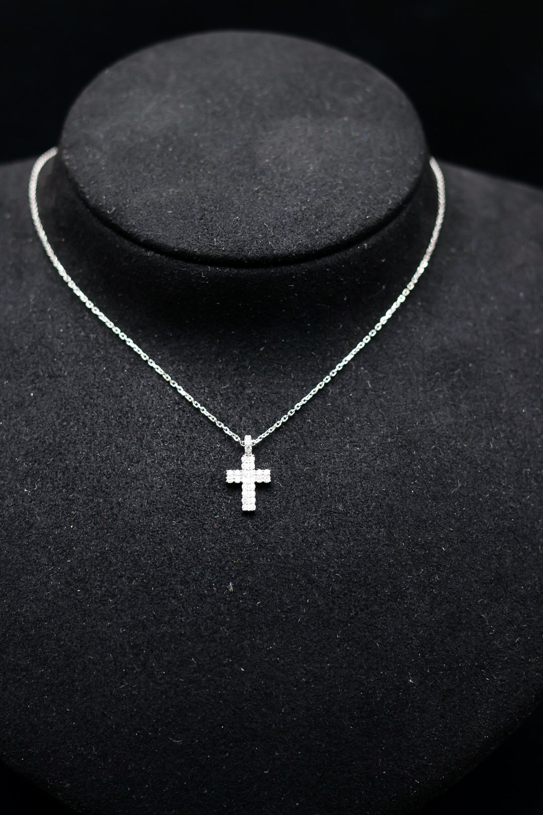 Lab Grown Diamond  Female Cross Necklace