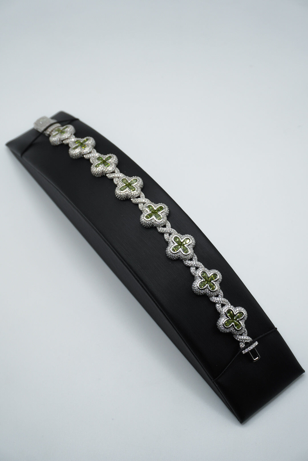 925 Silver VVS Moissanite Clover and Infinity Bracelet