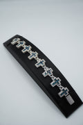 925 Silver VVS Moissanite Infinity and Cross Bracelet