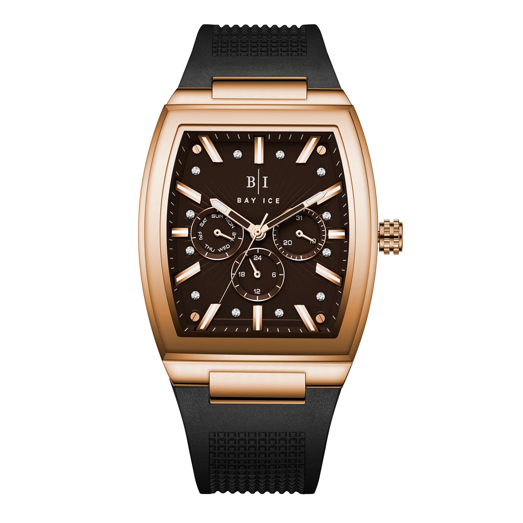 Bay Ice Spacecraft Watch - Rose gold and Chocolate Dial