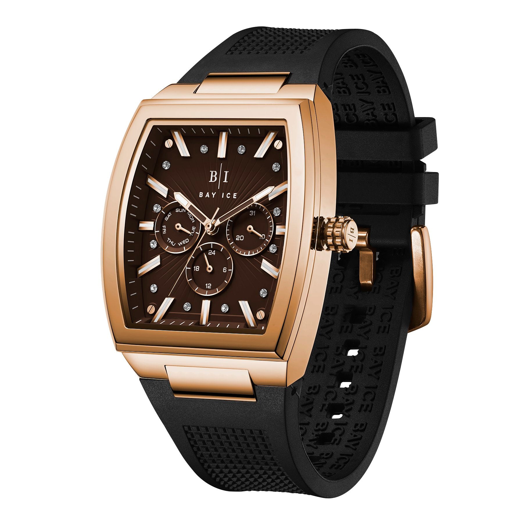 Bay Ice Spacecraft Watch - Rose gold and Chocolate Dial