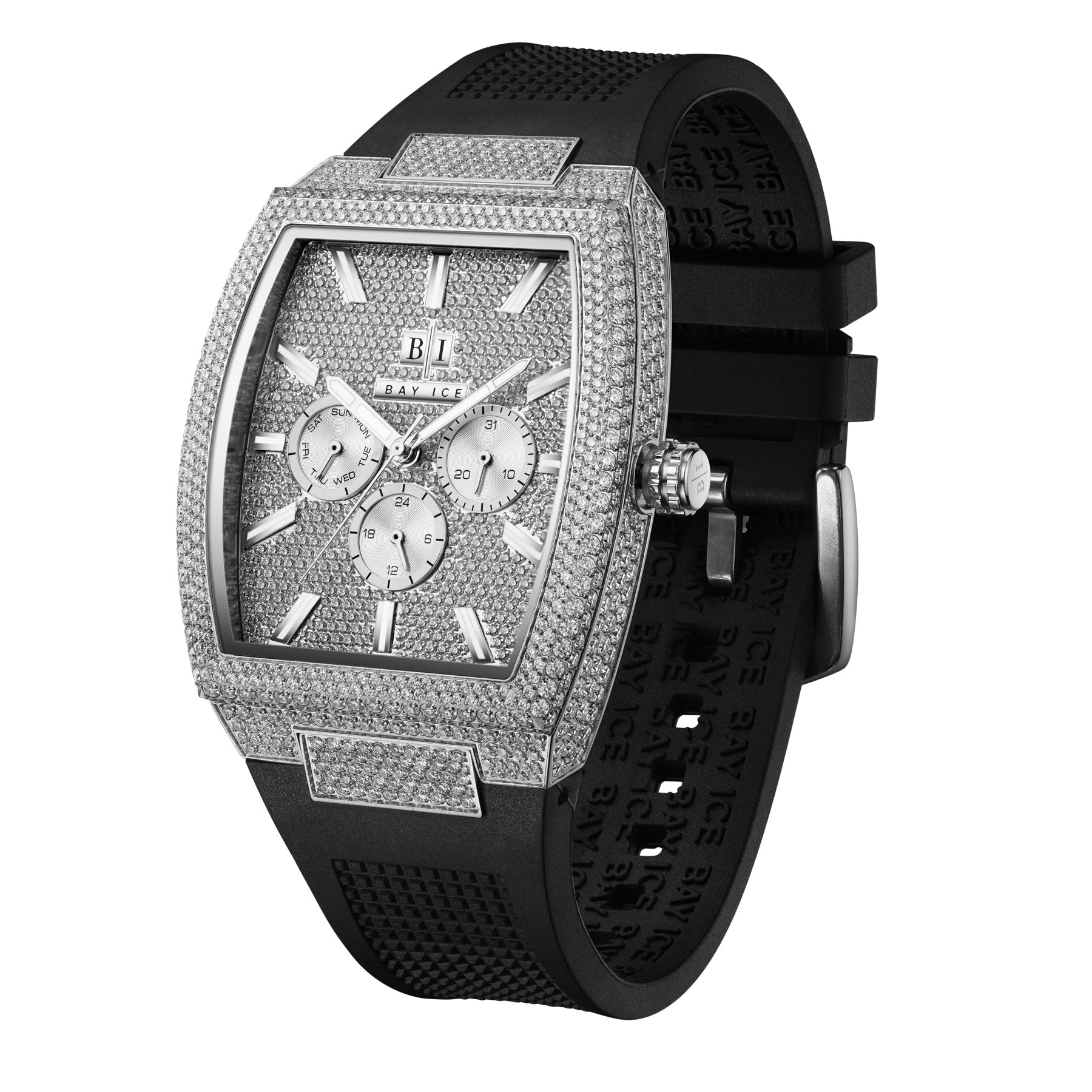 Bay Ice Spacecraft VVS Bussdown Watch - Silver