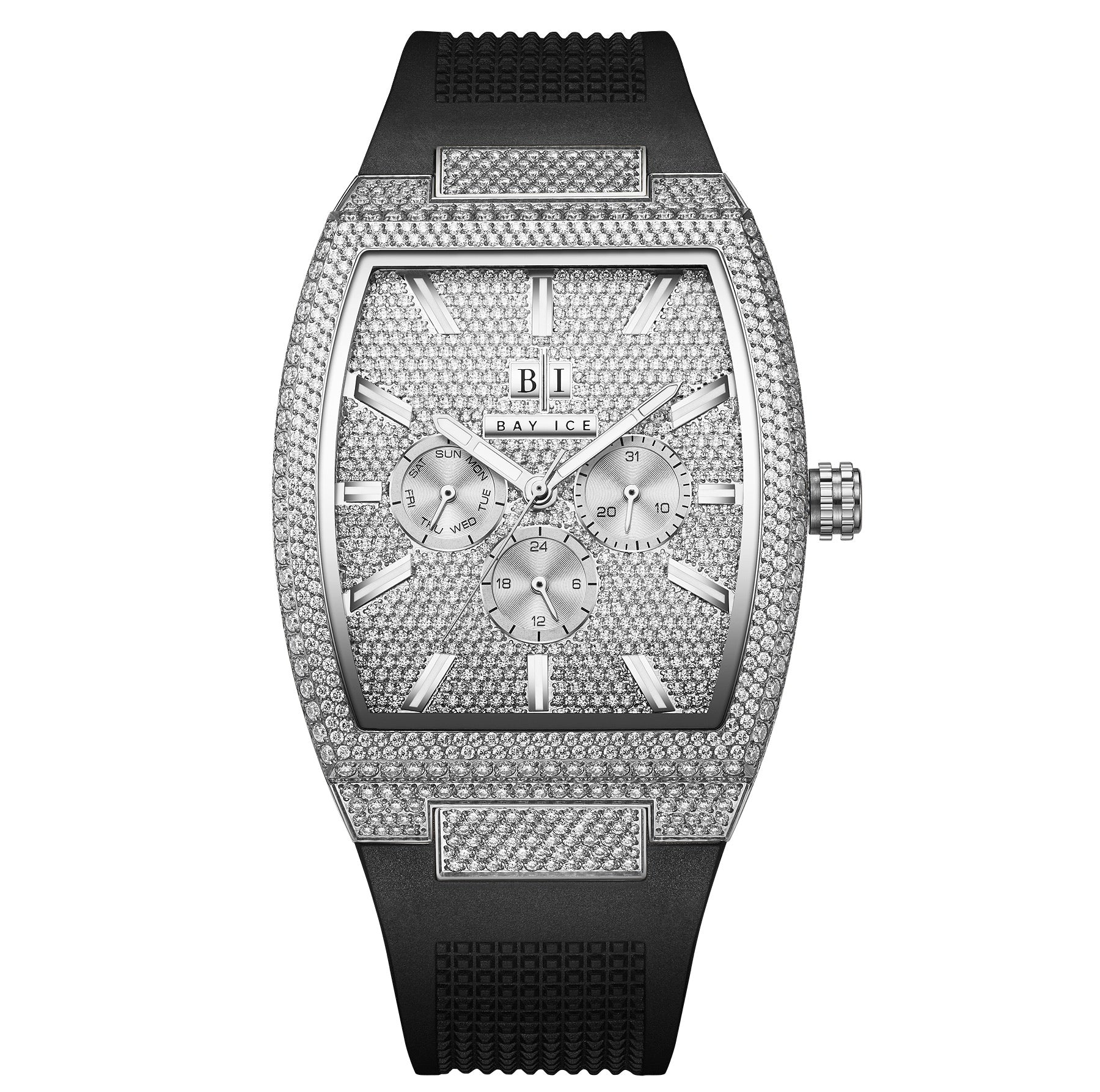 Bay Ice Spacecraft VVS Bussdown Watch - Silver