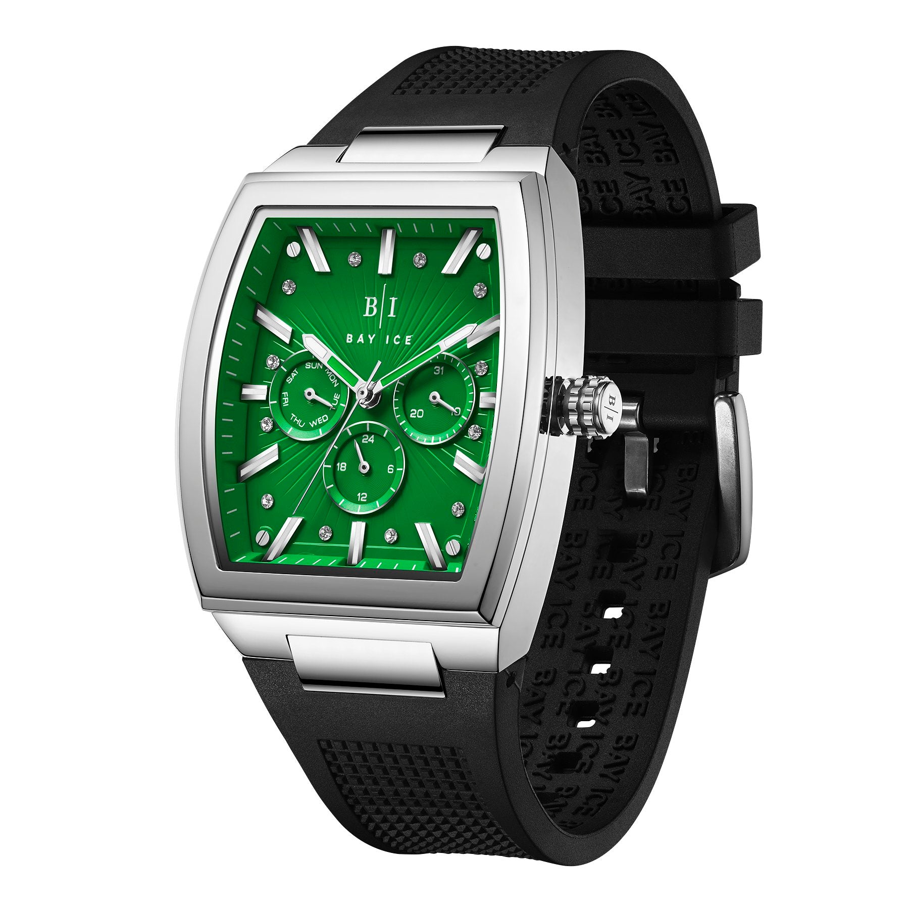 Bay Ice Spacecraft Watch - Silver and Green Dial