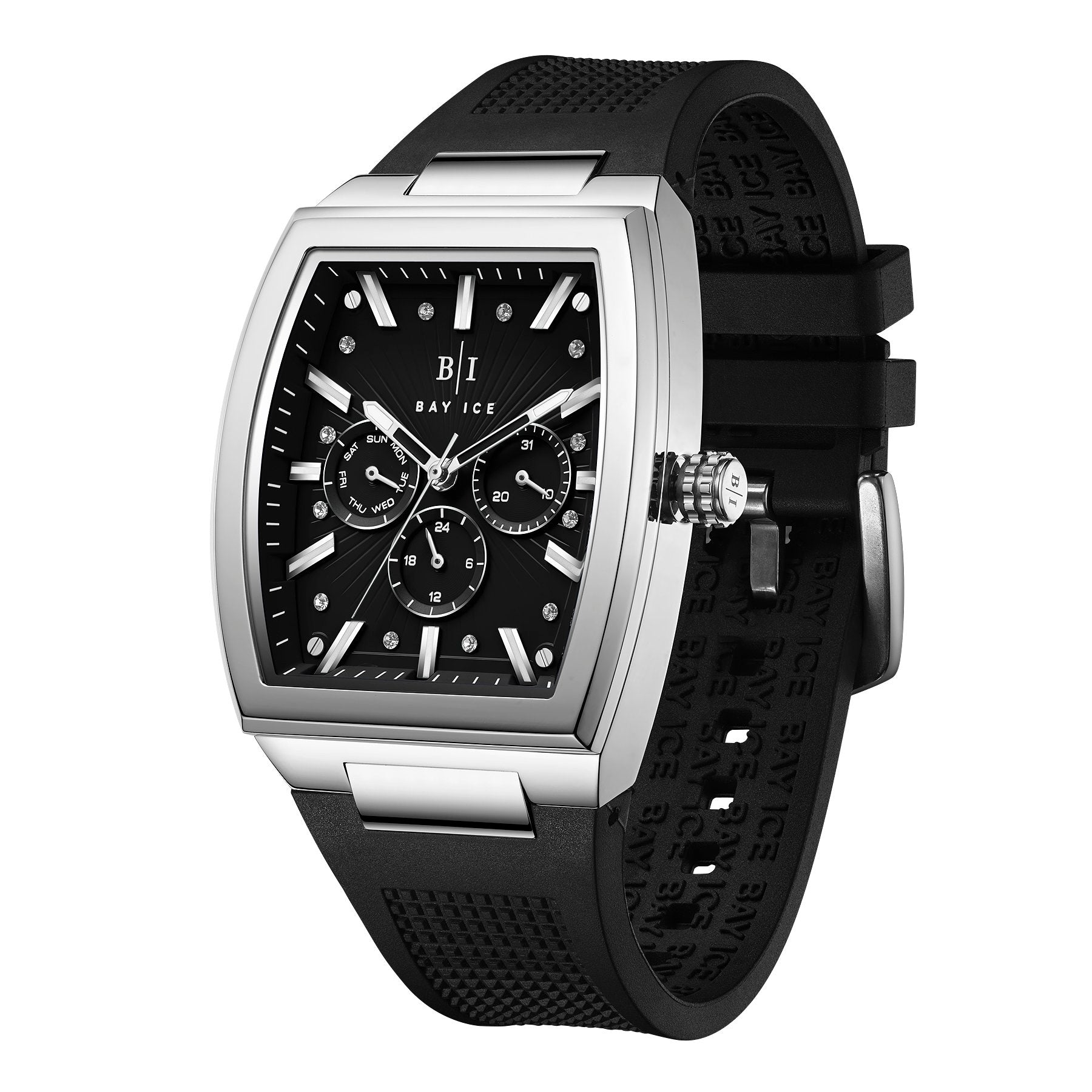 Bay Ice Spacecraft Watch - Silver and Black Dial