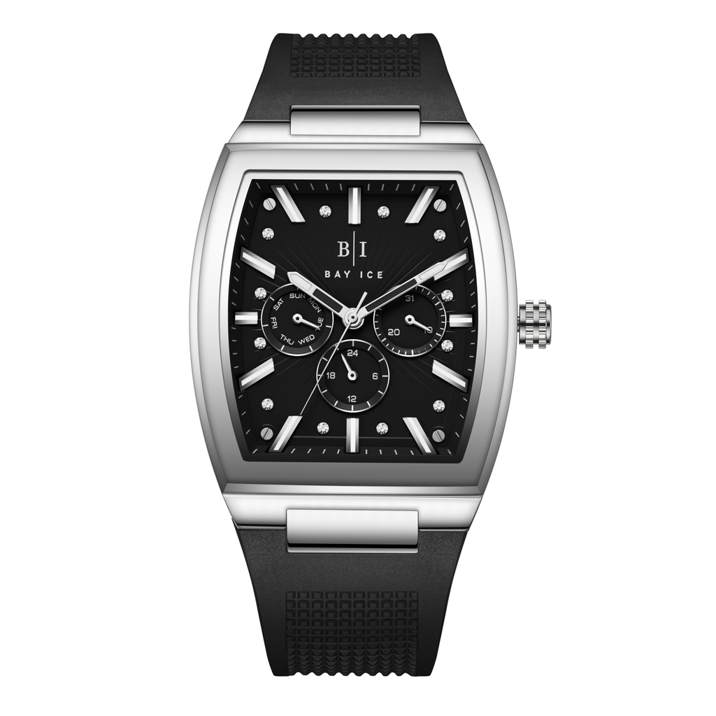 Bay Ice Spacecraft Watch - Silver and Black Dial