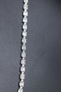 925 Silver and VVS Moissanite  Baguette and Bracelet