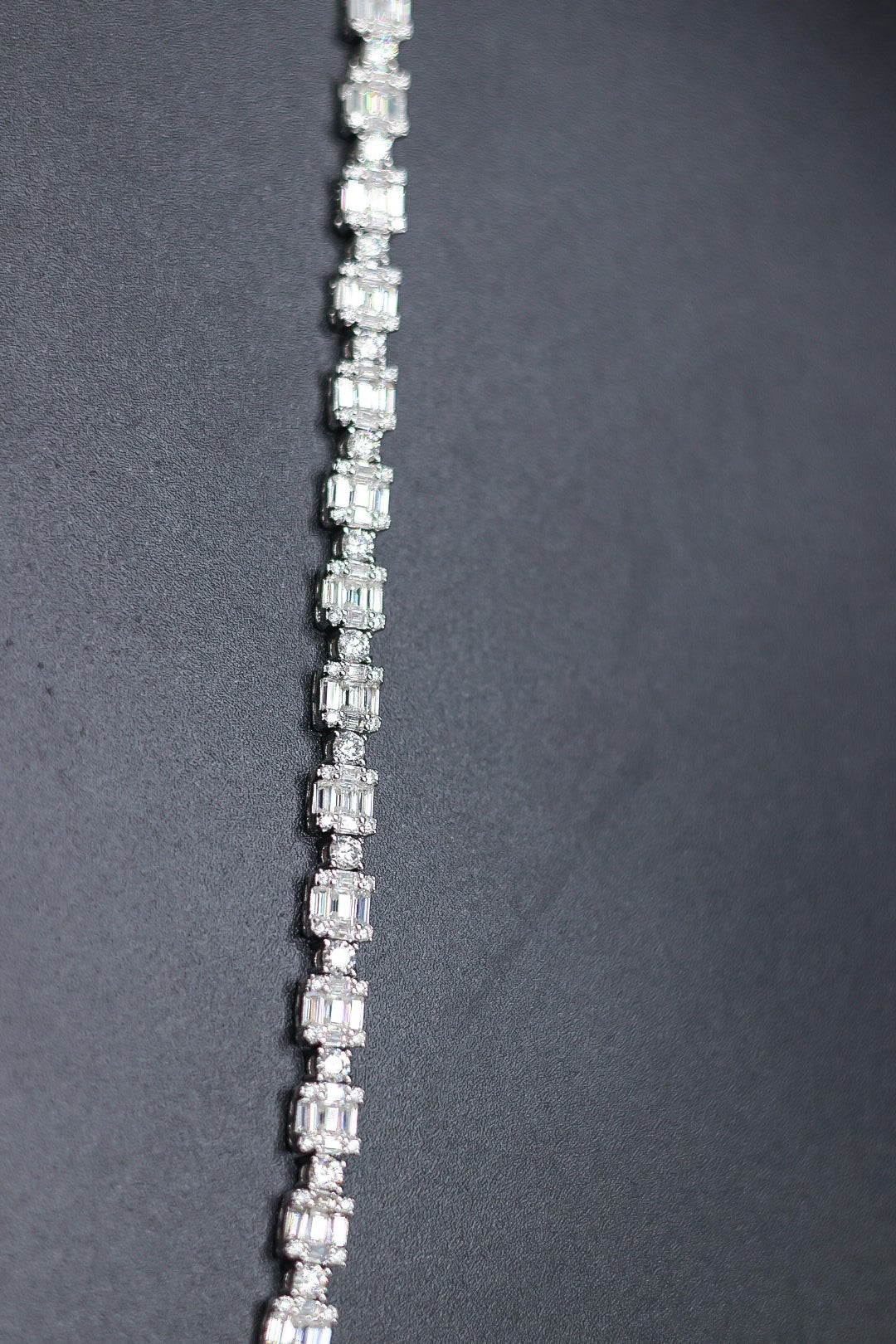 925 Silver and VVS Moissanite  Baguette and Bracelet