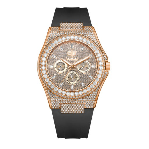 Bay Ice Skylight VVS Bezel Bussdown Watch - Rose Gold