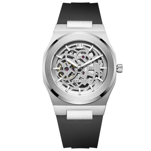 Bay Ice 001 Automatic Skeleton Watch - Silver