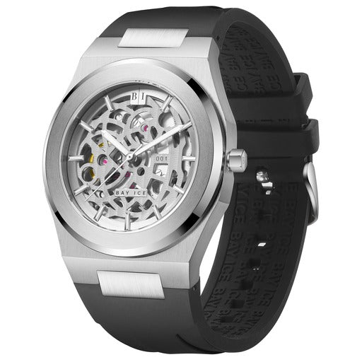 Bay Ice 001 Automatic Skeleton Watch - Silver