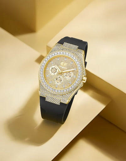 Bay Ice Skylight VVS Bezel Bussdown Watch - Yellow Gold