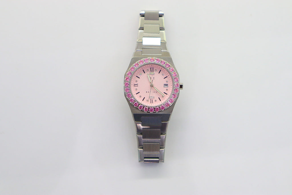 Diamond Bezel - 36mm Elite2 Watch in White Gold and Pink Dial