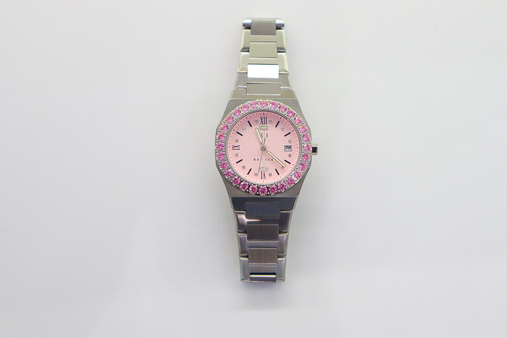 Diamond Bezel - 36mm Elite2 Watch in White Gold and Pink Dial