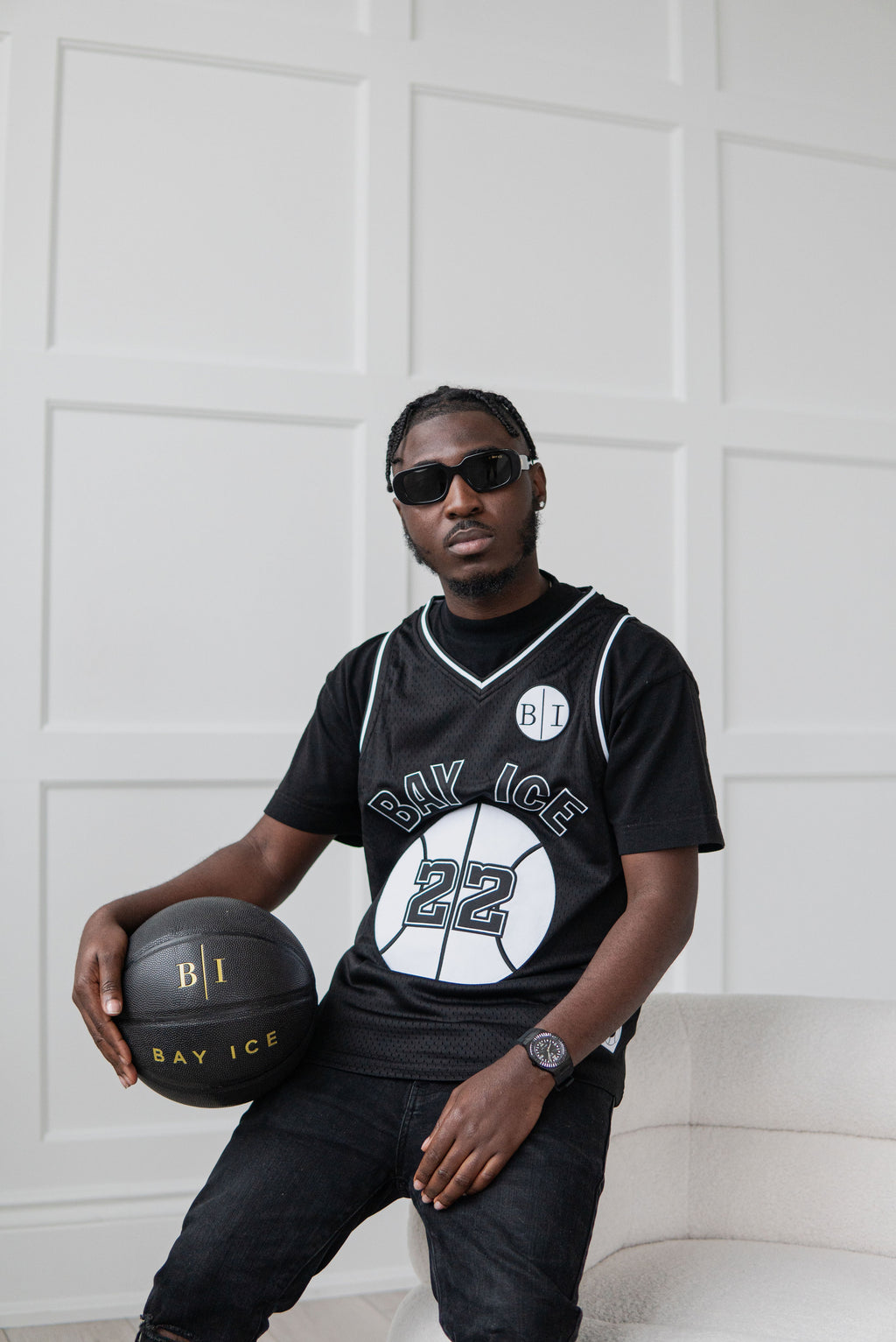 Bay Ice Basketball Jersey - Black