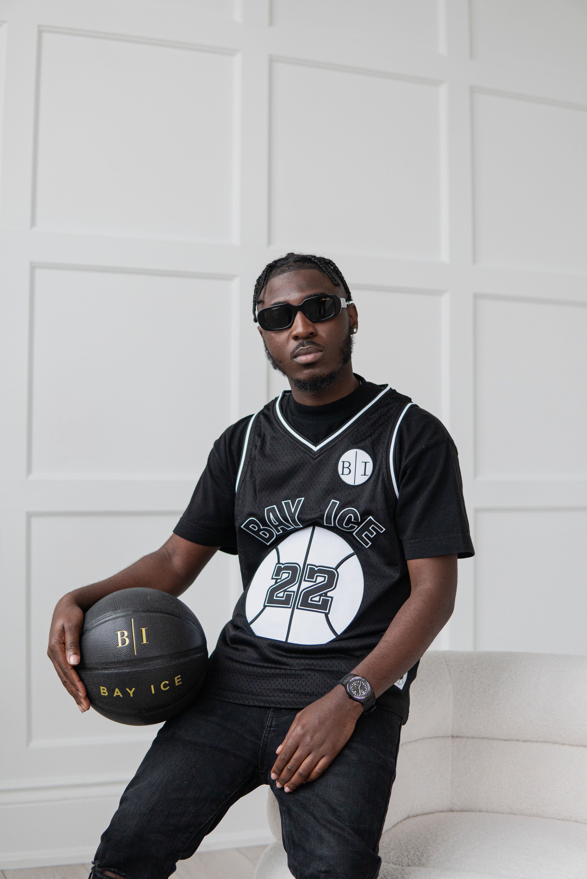 Bay Ice Basketball Jersey - Black