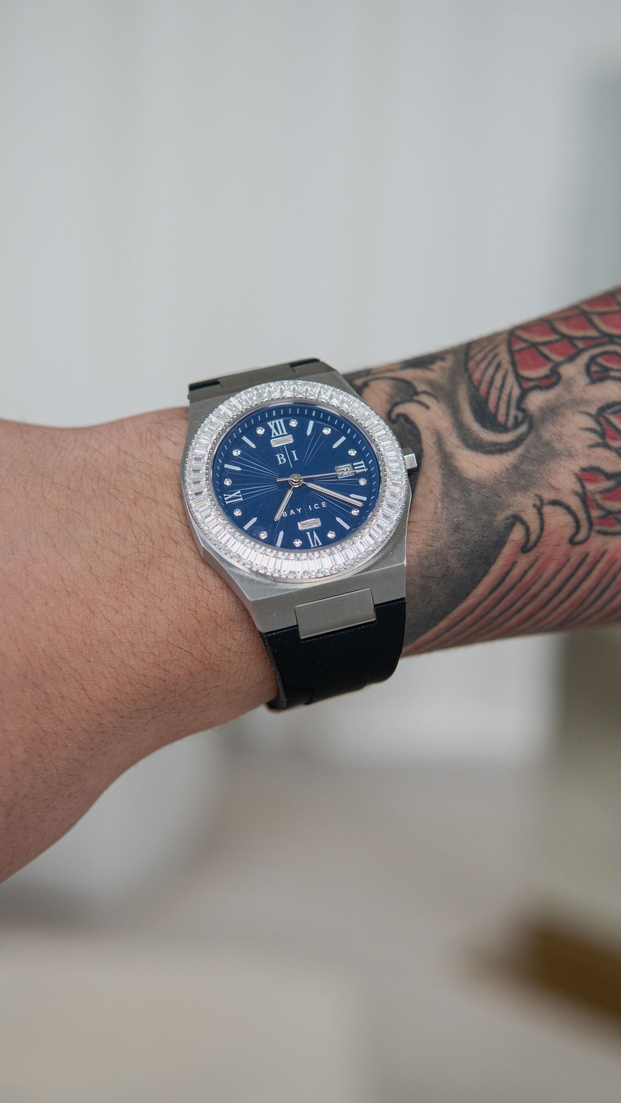 Elite2 VVS Baguette Bezel Blue Dial Watch