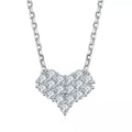 925 Silver 0.5ct VVS Moissanite Diamond Heart Necklace for Women