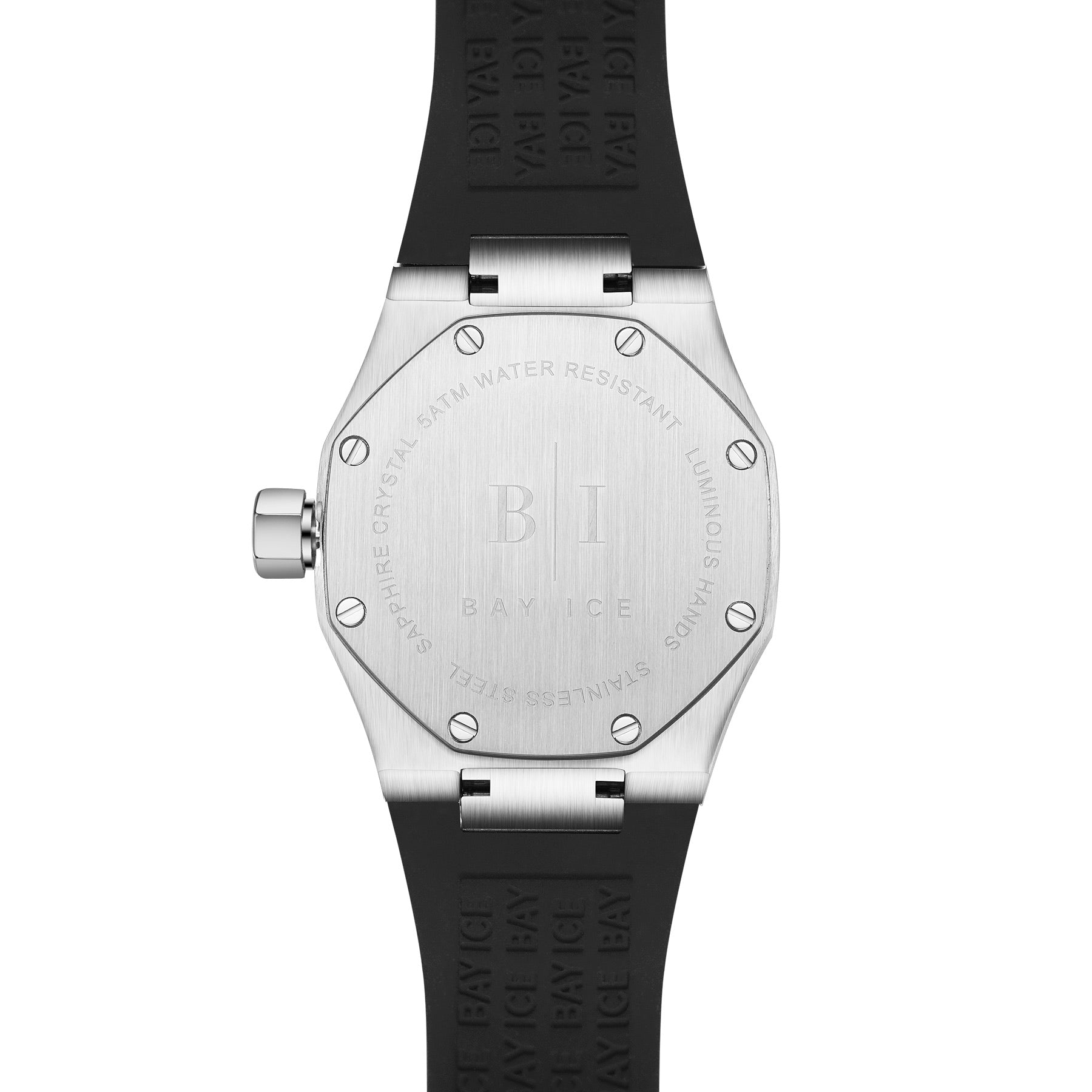 Bay Ice Diamond Bezel Silver and Black Star Dust Watch