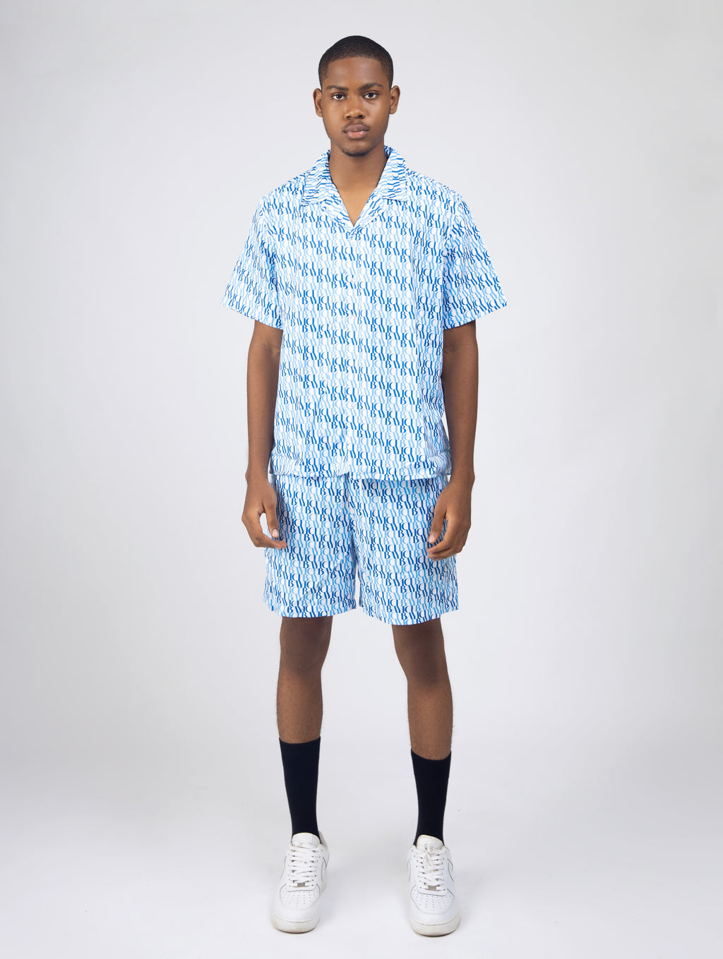 Bay Ice Print Shirt - White (2 Piece)