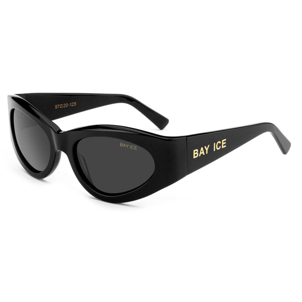Bay Ice All-Black Retro Glasses