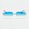 Bay Ice Rimless Frames - Light Blue Lens